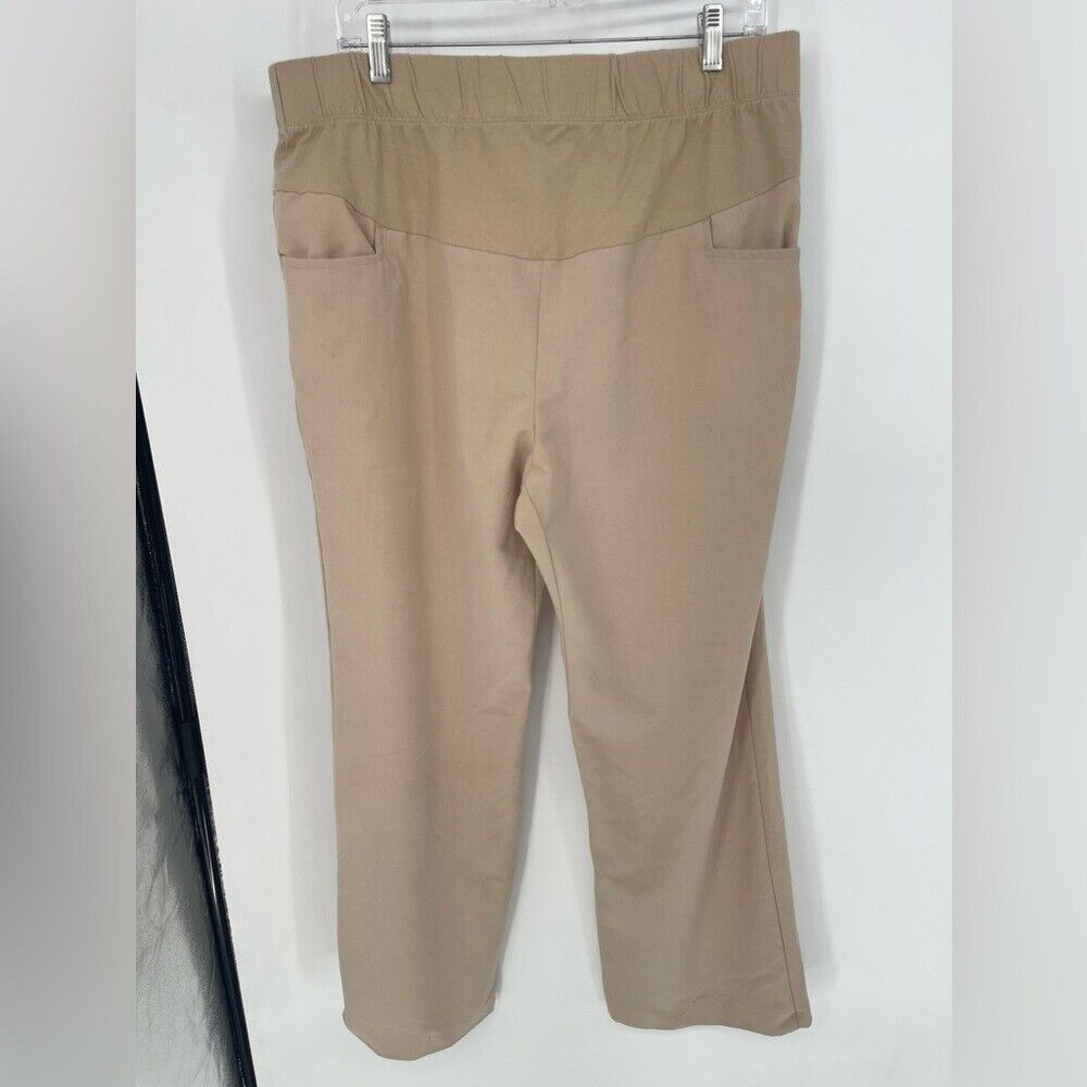 Two hearts, maternity tan pants, size large